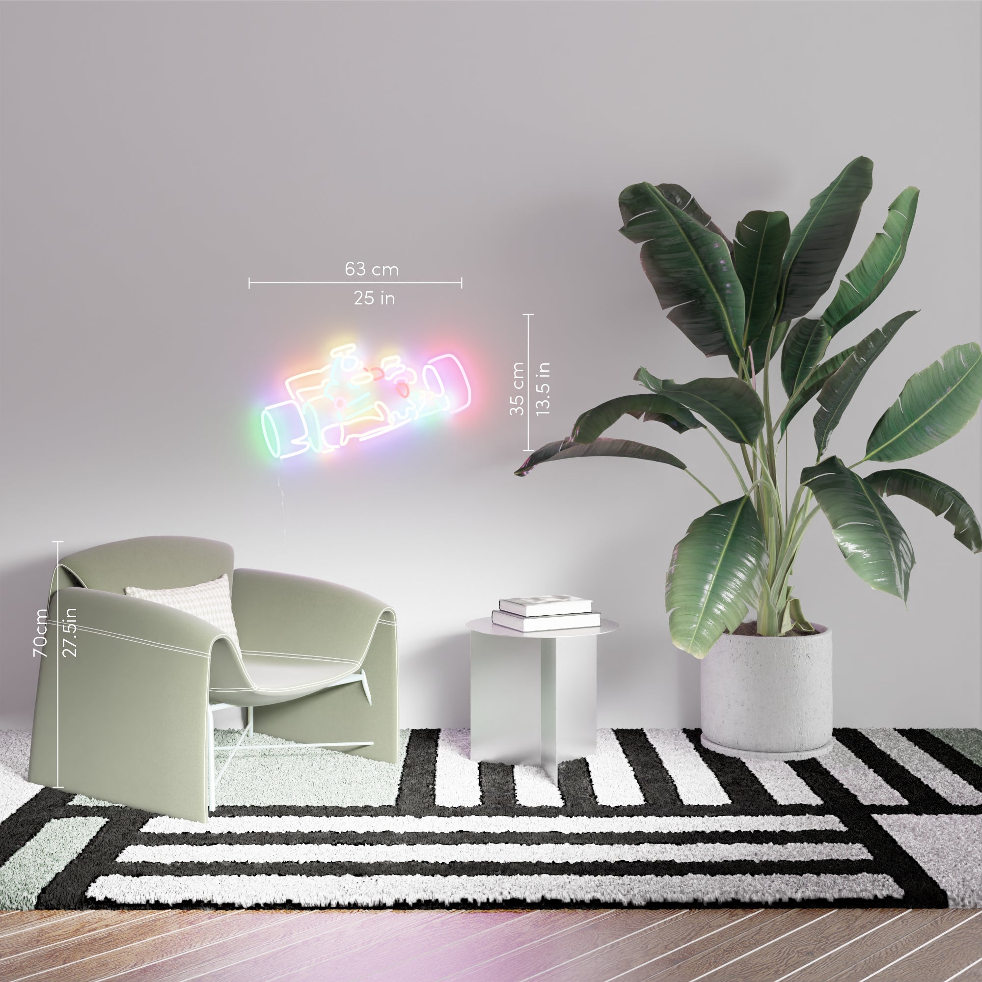 Racer by Yoni Alter, Zeichen aus Neon-LEDs